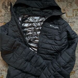 Columbia Black and Silver Quilted Jacket